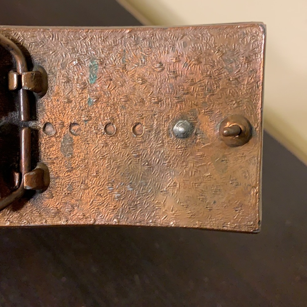 Antique Smith & Wesson Tooled Leather Belt size 34 - Picture 8 of 13